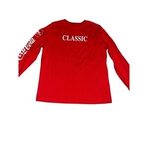 Coca-Cola Coke Long Sleeve T-Shirt Classic Spell Out Logo Red Size‎ L